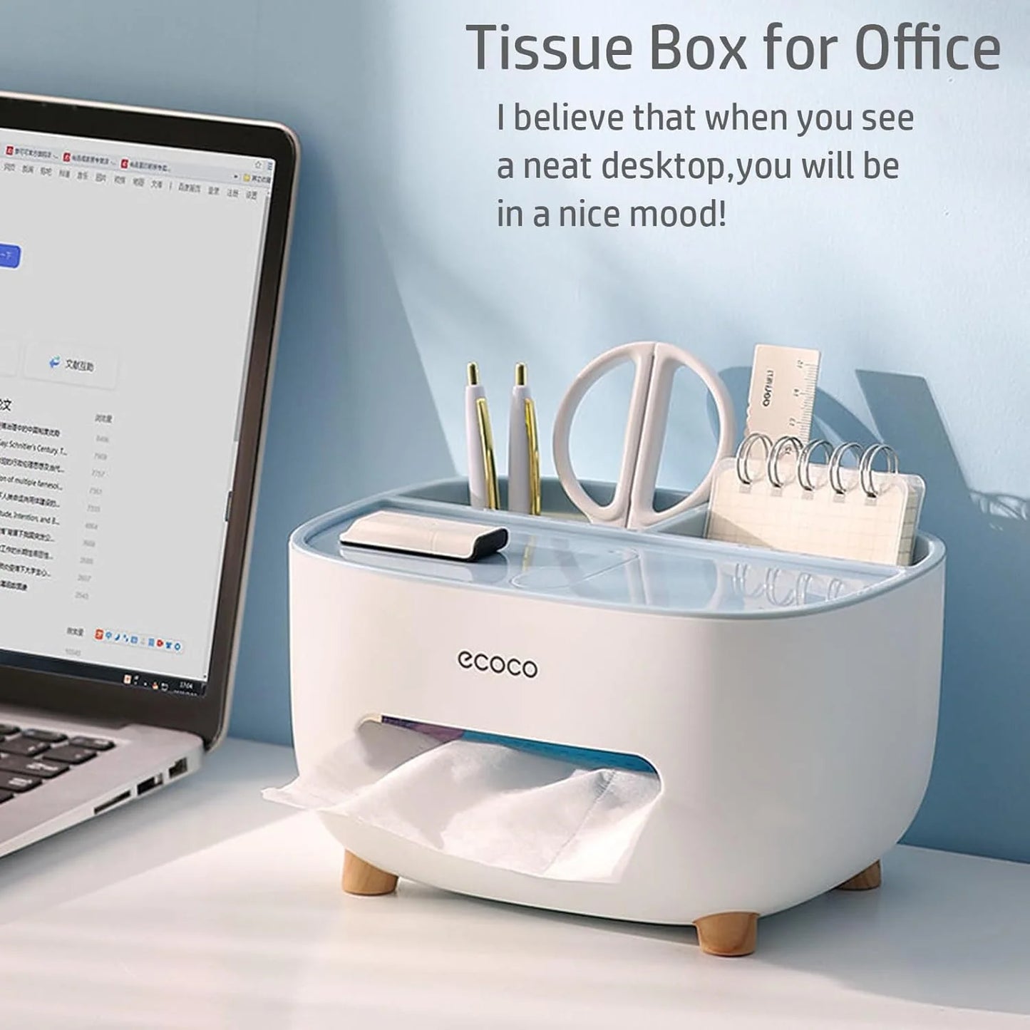 Tissue Box with Multifunctional Holder