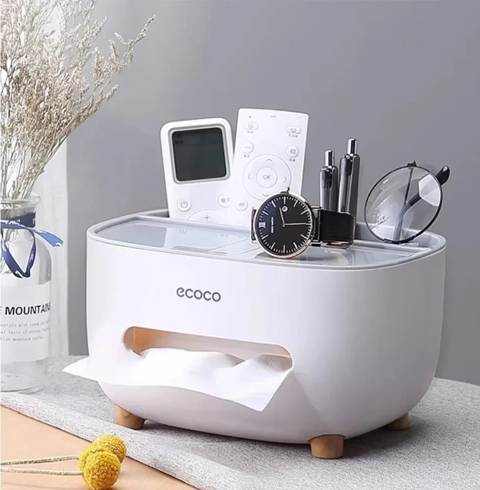 Tissue Box with Multifunctional Holder