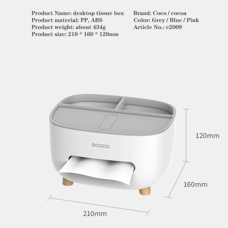 Tissue Box with Multifunctional Holder